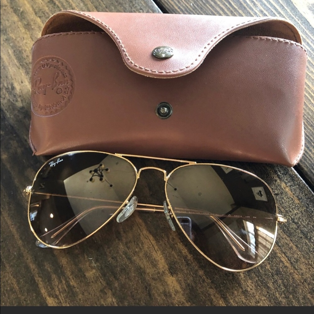 Ray Ban Gold Sunglasses